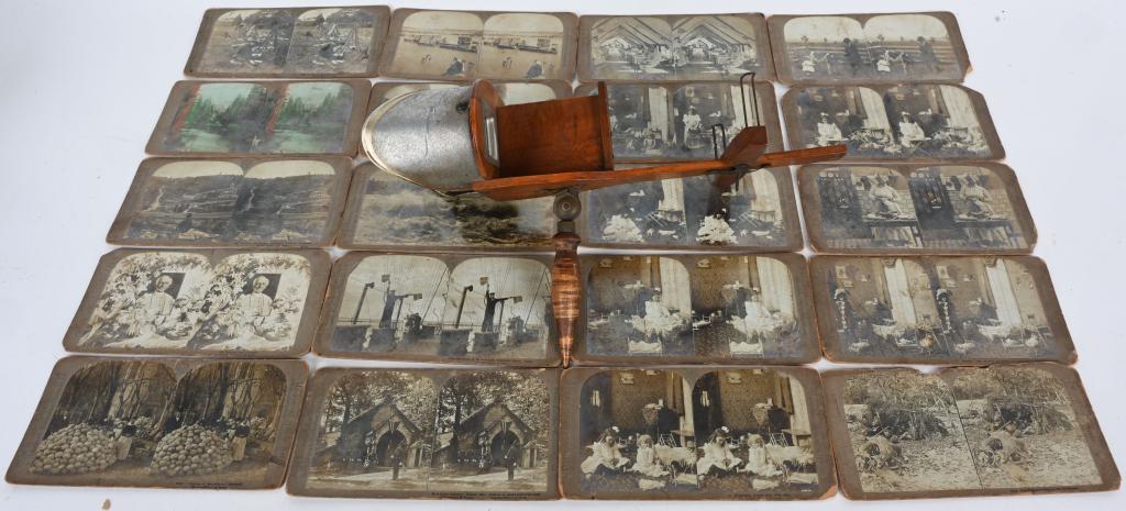 ANTIQUE STEREOVIEW w/ 50 CARDS (1 of 14)