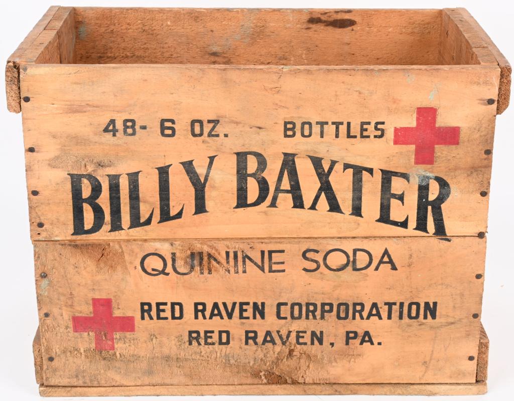 VINTAGE BILLY BAXTER QUININE SODA WOOD CRATE (1 of 4)