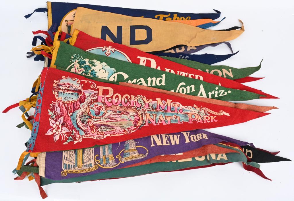 25- VINTAGE SOUVENIR PENNANTS (1 of 5)