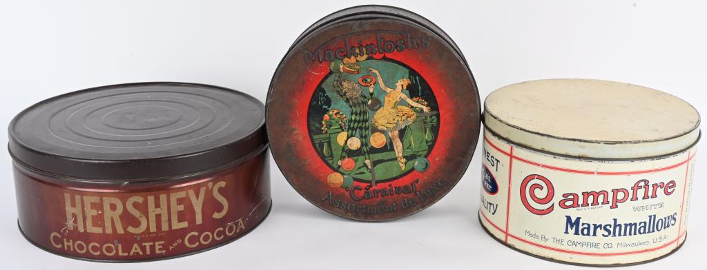 3- VINTAGE ADVERTISING TINS (1 of 8)