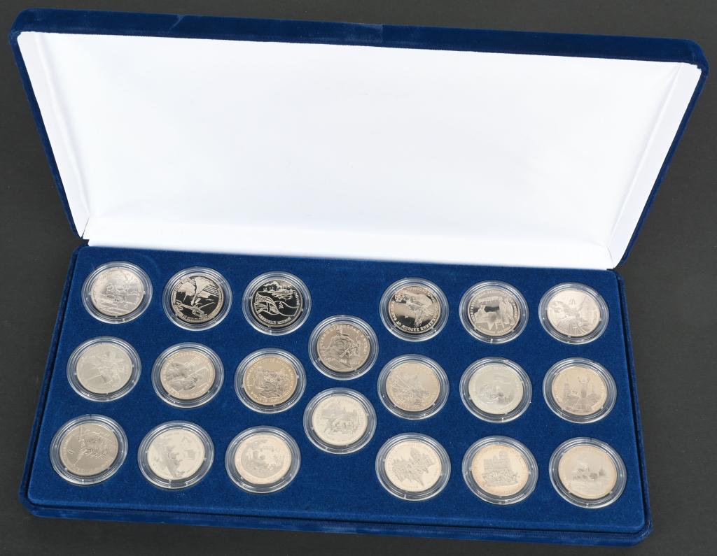 20- RUSSIAN 3 RUBLES COIN COMMERATIVE SET (1 of 5)