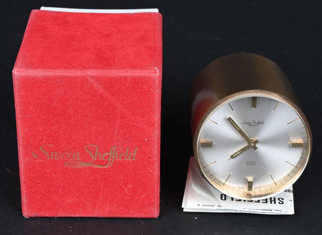 SWIZA SHEFFIELD 8 DAY ALARM CLOCK w/ BOX (1 of 5)