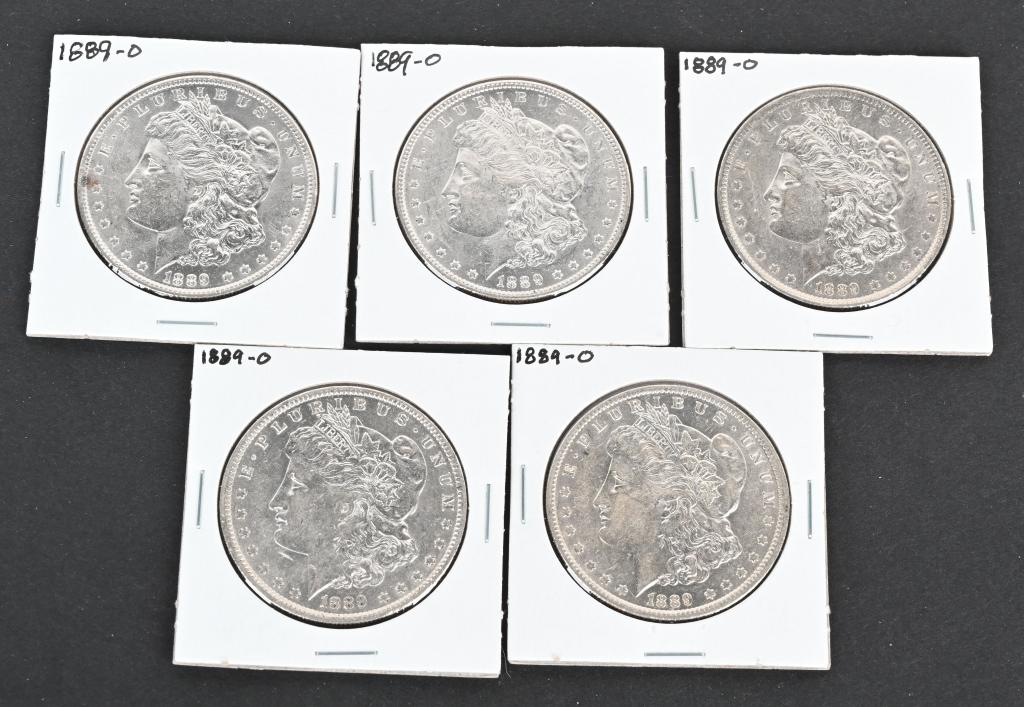 5- 1889O MORGAN SILVER DOLLARS AU (1 of 2)