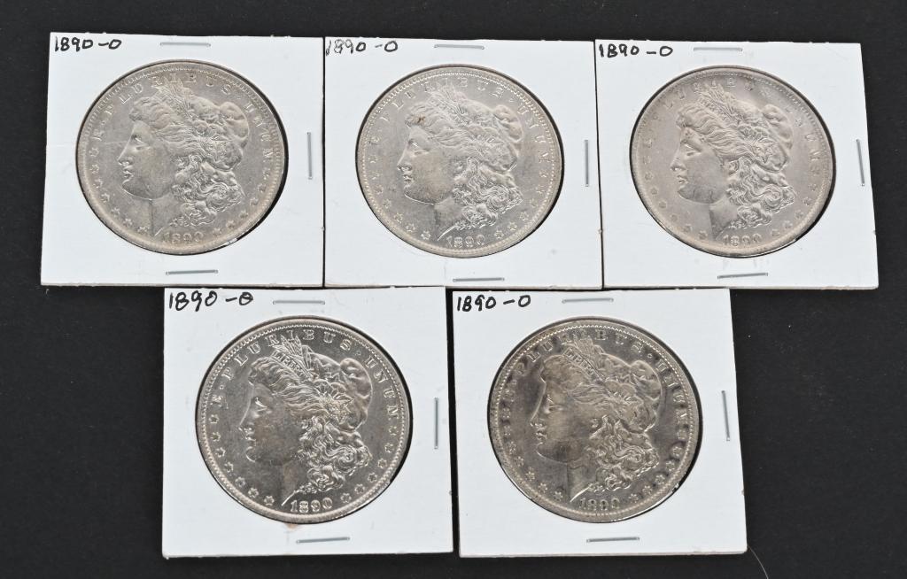 5- 1890O MORGAN SILVER DOLLARS AU (1 of 2)