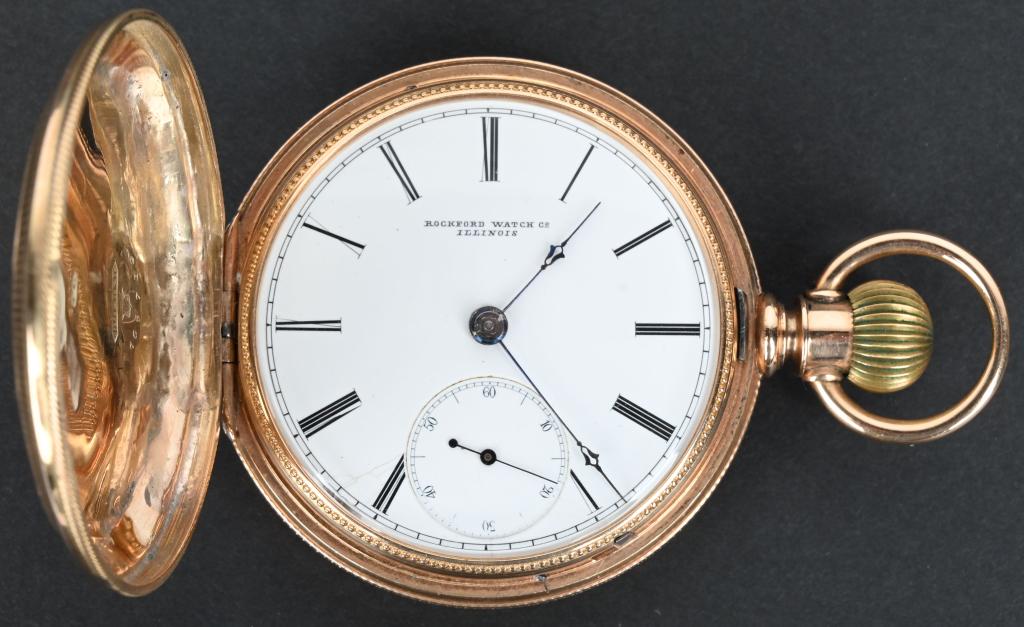 1882 14K ROCKFORD WATCH CO 18S 13J POCKET WATCH (1 of 7)