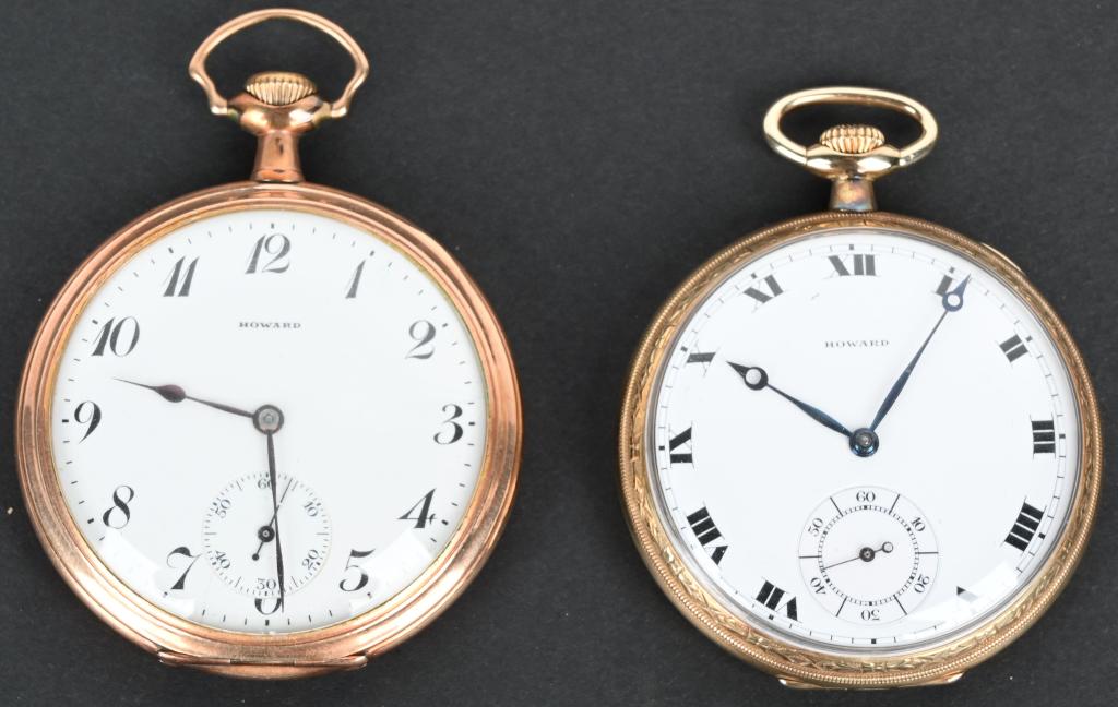 2- HOWARD MODEL 1912 12S, 17J POCKET WATCHES (1 of 6)