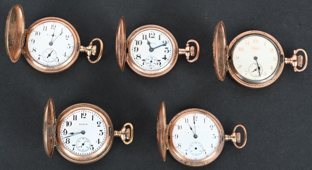5- ELGIN PRE-WW1 SMALL SIZE POCKET WATCHES (1 of 3)