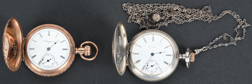 2- ELGIN 6S POCKET WATCHES (1 of 8)