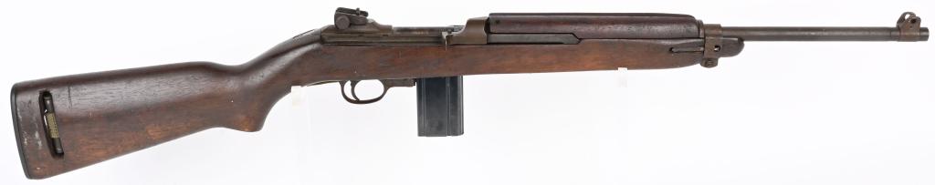 ORIGINAL WW2 WINCHESTER M1 CARBINE: SERIAL NUMBER 5751979 BARREL 18" CALIBER .30M1 MANUFACTURED WW2. Produced by Winchester during the later stages of WW2 with parkerized metal finishes and oil finished walnut stock and handguard.