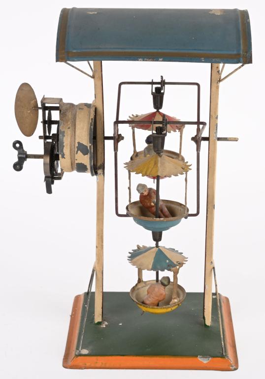 GERMAN HANDPAINTED TIN WINDUP FERRIS WHEEL (1 of 6)