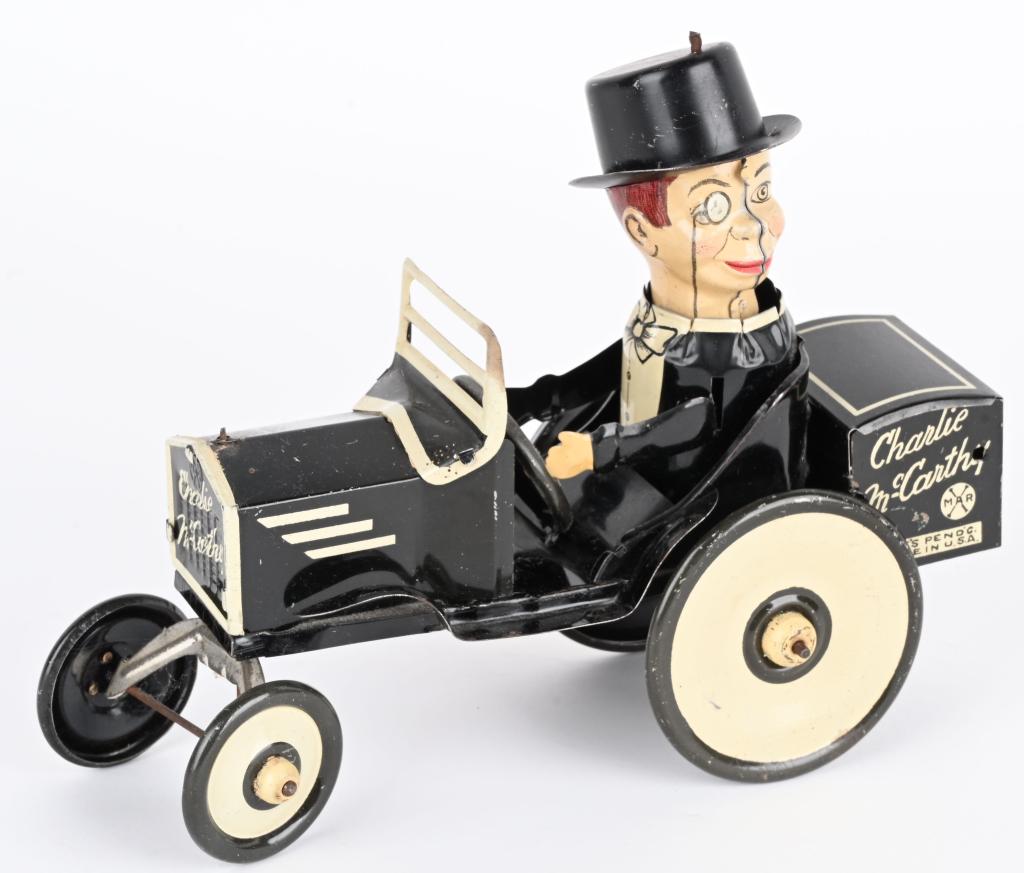 MARX TIN WINDUP CHARLIE McCARTHY BENZINE BUGGY (1 of 5)