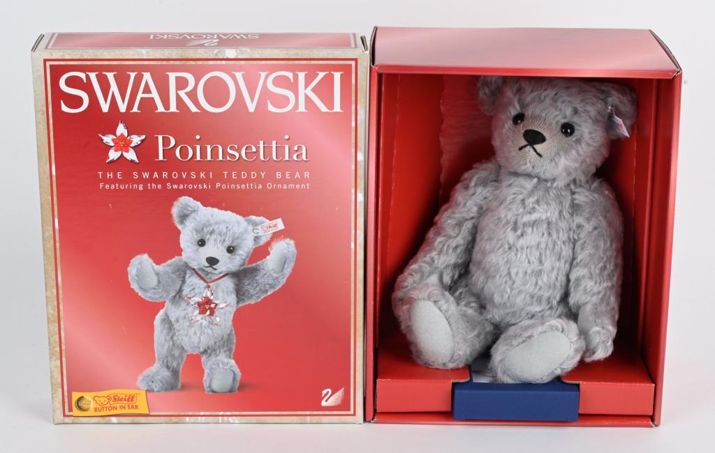 2007 STEIFF CHRISTMAS CRYSTAL POINSETTA TEDDY BEAR (1 of 6)