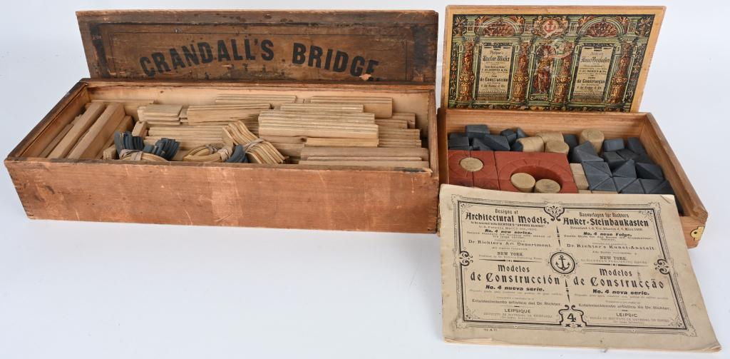 2-ANTIQUE BUILDING TOYS CRANDALL & ANCHOR BLOCKS (1 of 3)