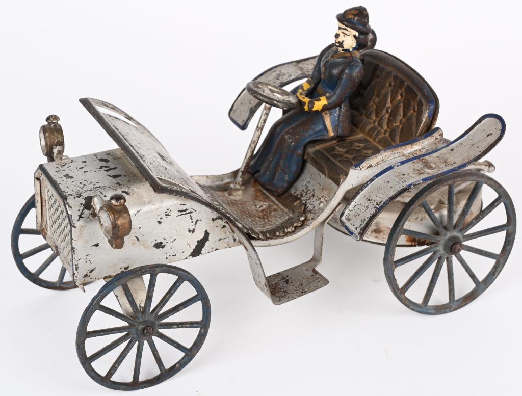 EARLY WILKINS WINDUP OPEN CAR w/ LADY DRIVER (1 of 4)