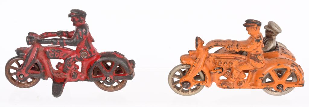 2- HUBLEY COP CAST IRON MOTORCYCLES (1 of 3)