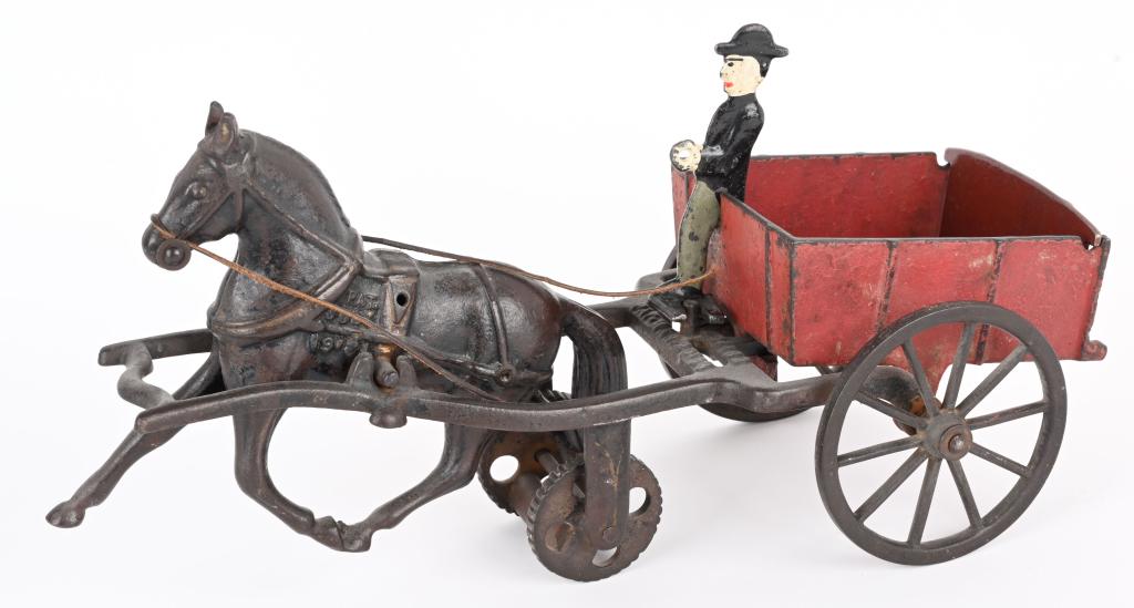 CARPENTER CAST IRON DUMP CART w/ DRIVER (1 of 5)