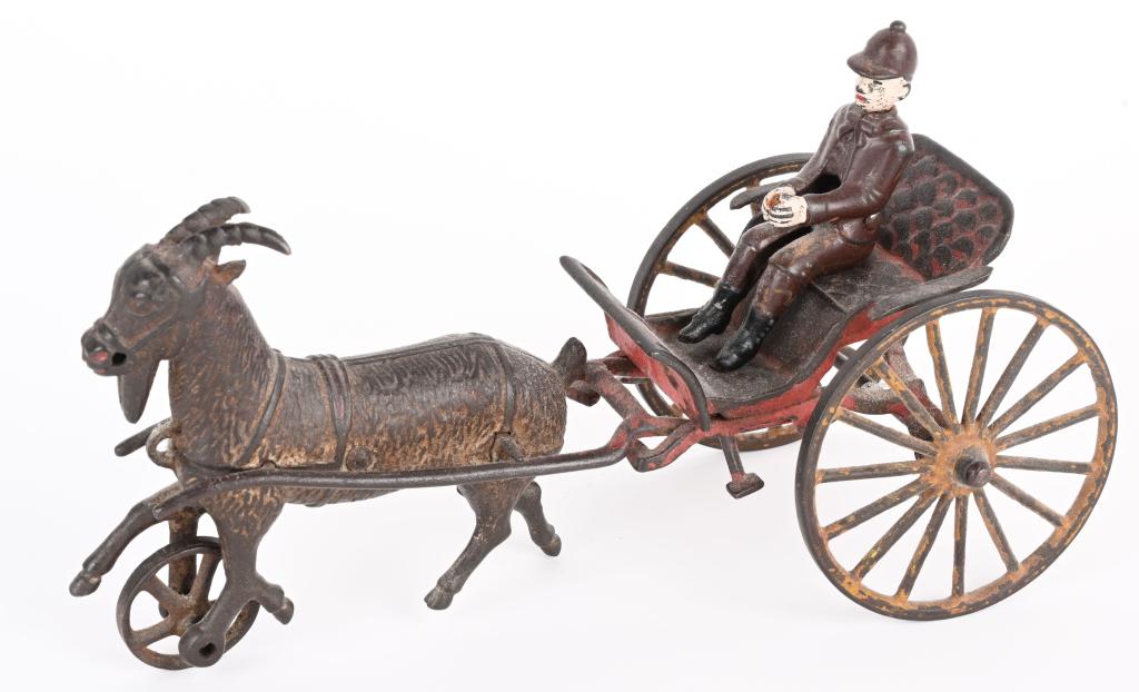 HARRIS CAST IRON GOAT CART w/ DRIVER (1 of 5)