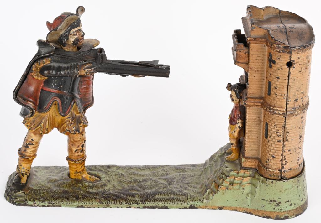 J&E STEVENS WILLIAM TELL MECHANICAL BANK (1 of 5)