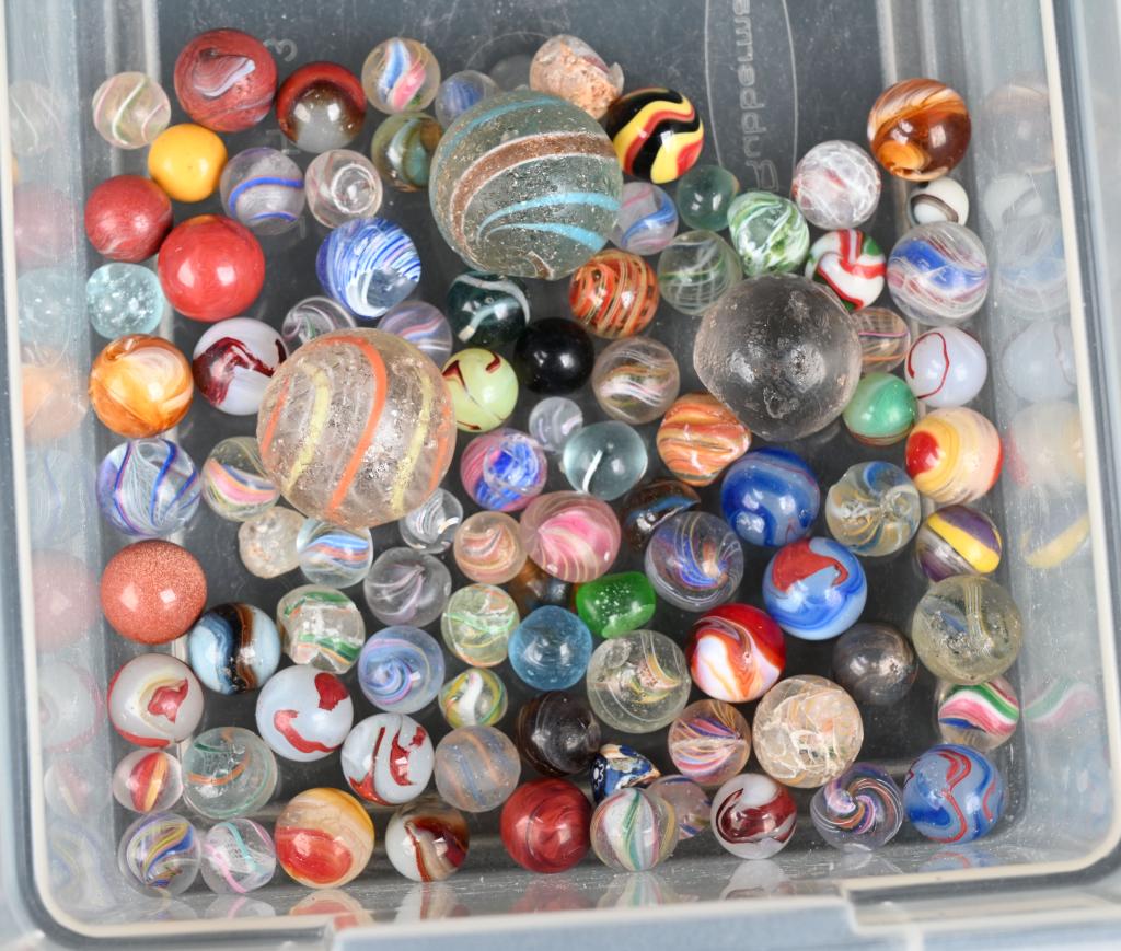 DAMAGED HANDMADE & OTHER MARBLES (1 of 3)