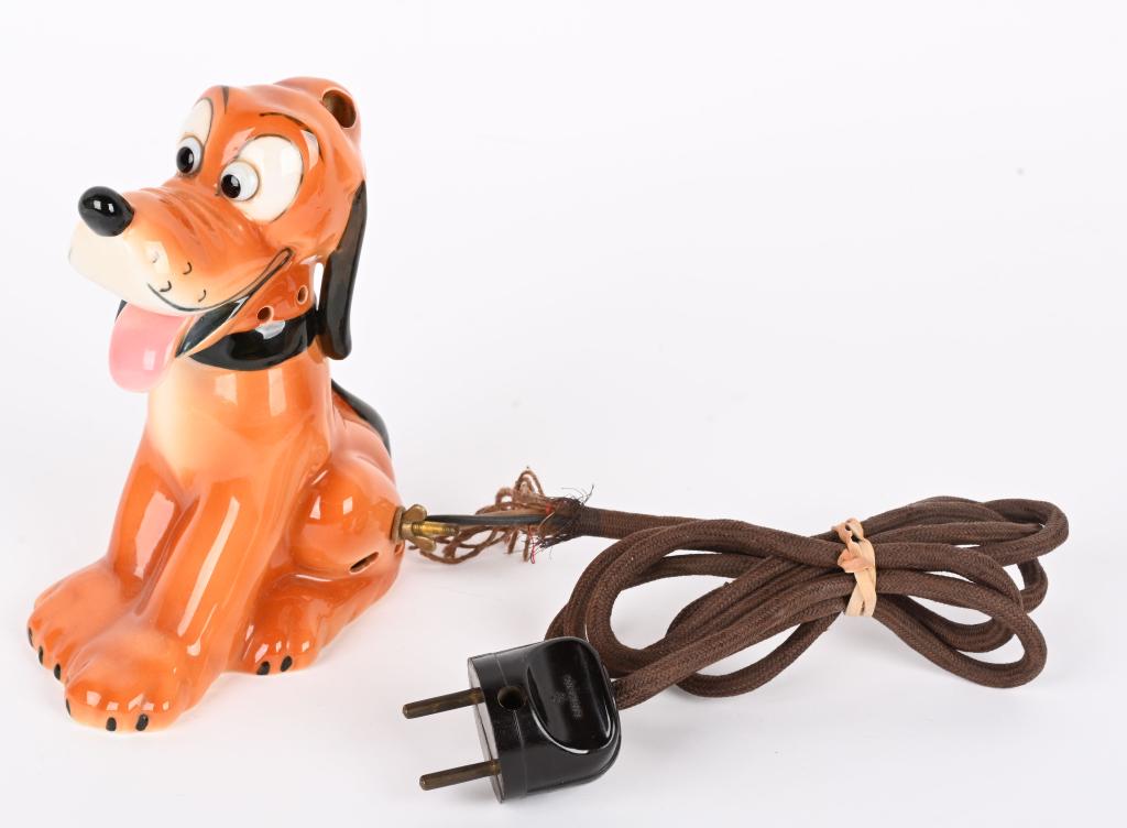 VINTAGE GOEBEL HUMMEL PLUTO FRAGRANCE LAMP: Vintage Goebel Hummel ceramic Walt Disney's Pluto perfume fragrance lamp / light. You put perfume in this lamp and when lit up it will both light and add aroma. Untested. 6", Excellent From the James