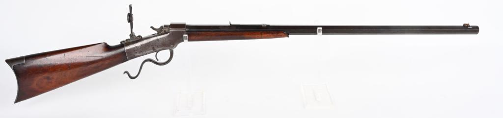 BALLARD NO. 2 SINGLE SHOT SPORTING RIFLE: SERIAL 32068. BARREL 28". CALIBER .32-20. Made by Marlin. This model was offered in both rimfire (common) and center fire in which this is a scarce 32-20 Winchester caliber. Features a full octagon ba