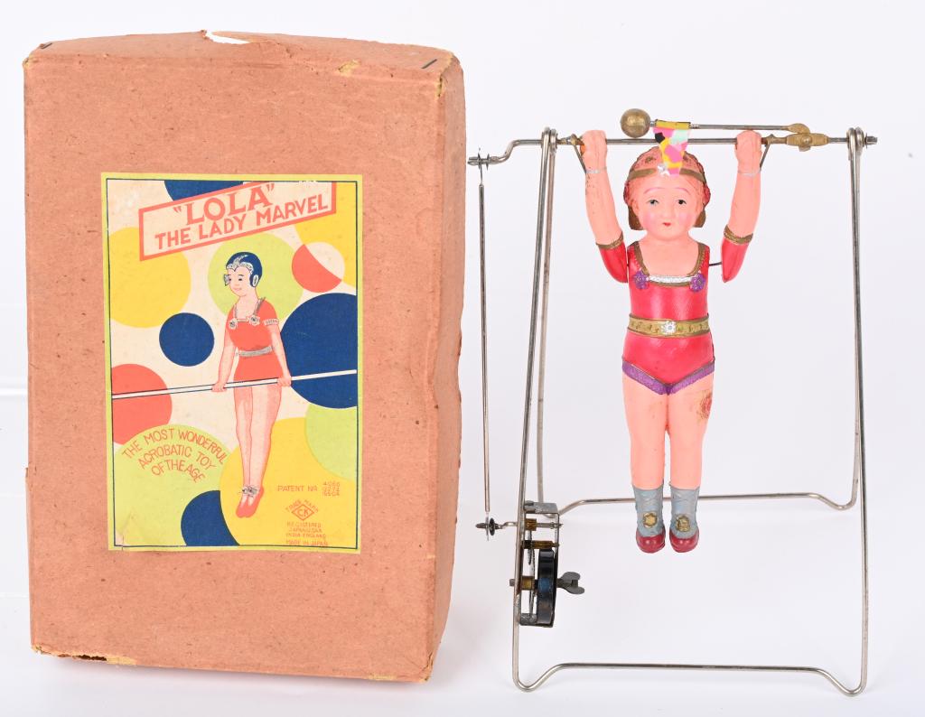 JAPAN WINDUP TIN & CELLULOID LOLA w/ BOX (1 of 4)