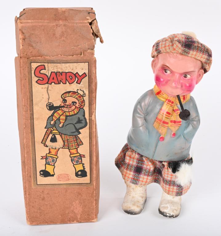 JAPAN WINDUP CELLULOID SANDY w/ BOX (1 of 6)