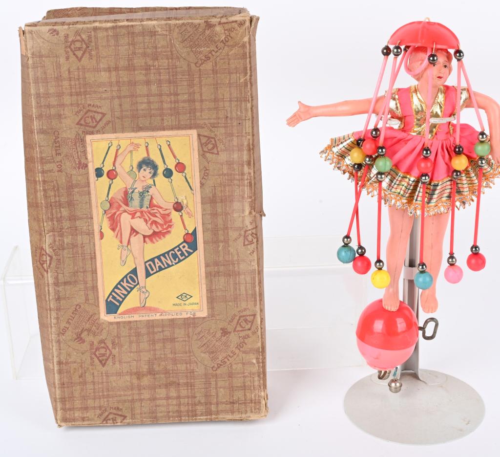 JAPAN WINDUP CELLULOID TINKO DANCER w/ BOX (1 of 7)
