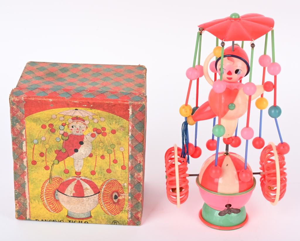 JAPAN WINDUP CELLULOID JIGILO w/ BOX (1 of 6)