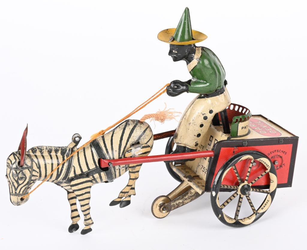 LEHMANN TIN WINDUP DARE DEVIL ZEBRA CART (1 of 4)
