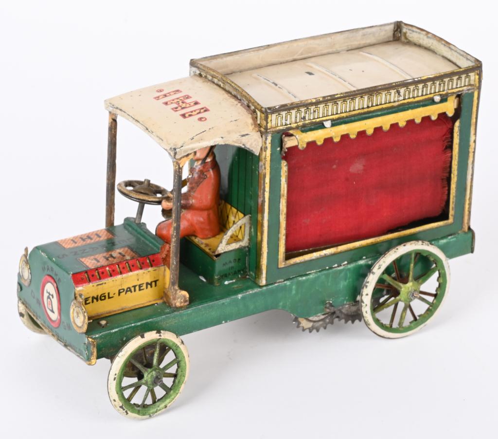 LEHMANN TIN WINDUP MEAT DELIVERY WAGON (1 of 6)