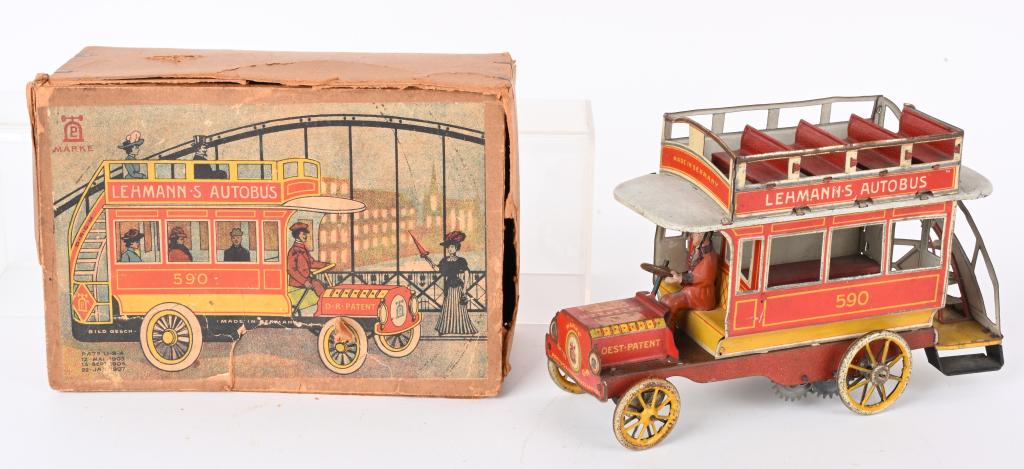 LEHMANN TIN WINDUP AUTOBUS w/ BOX (1 of 10)