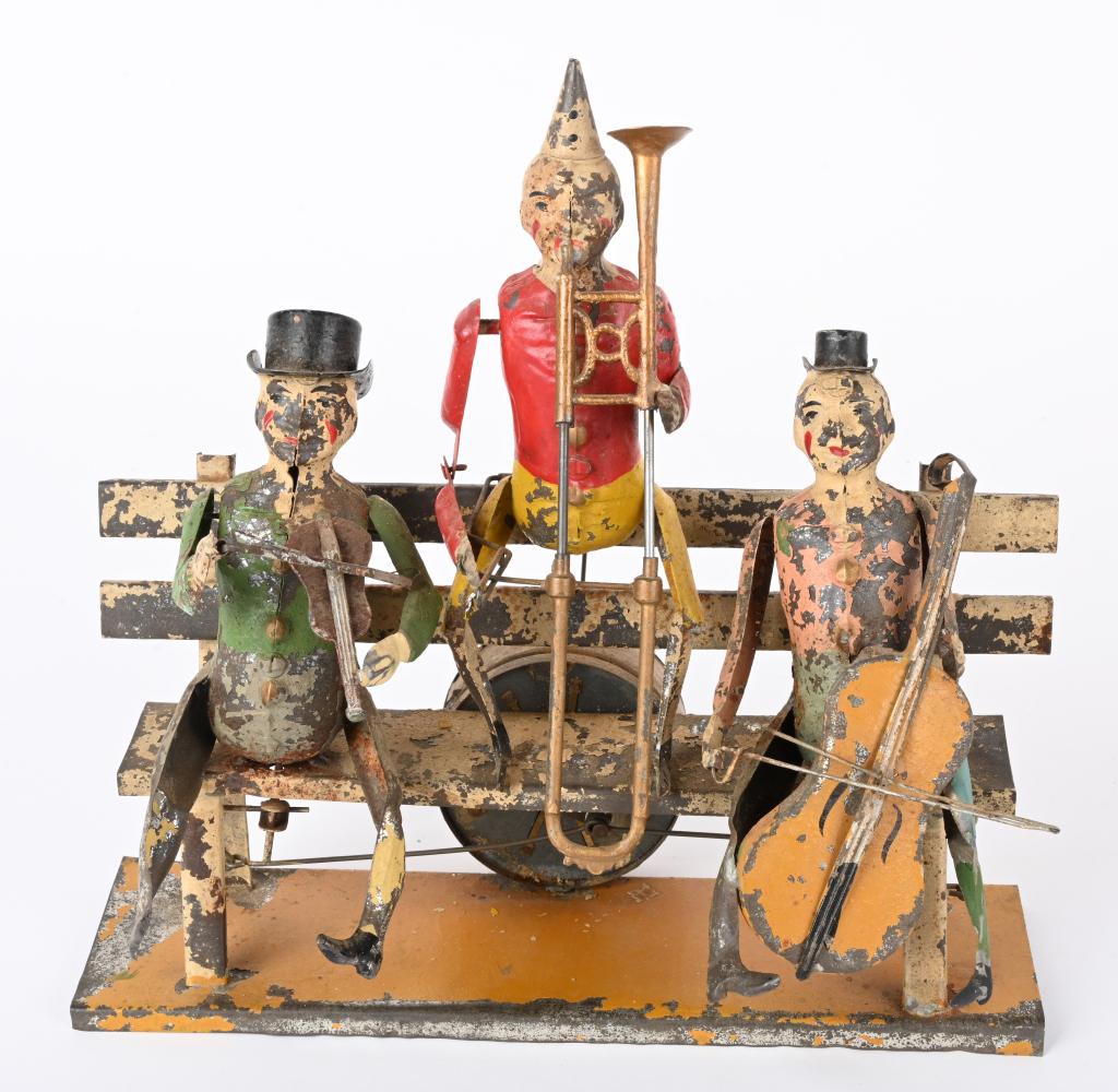 GUNTHERMANN 3 CLOWN MUSICIANS ON BENCH (1 of 6)