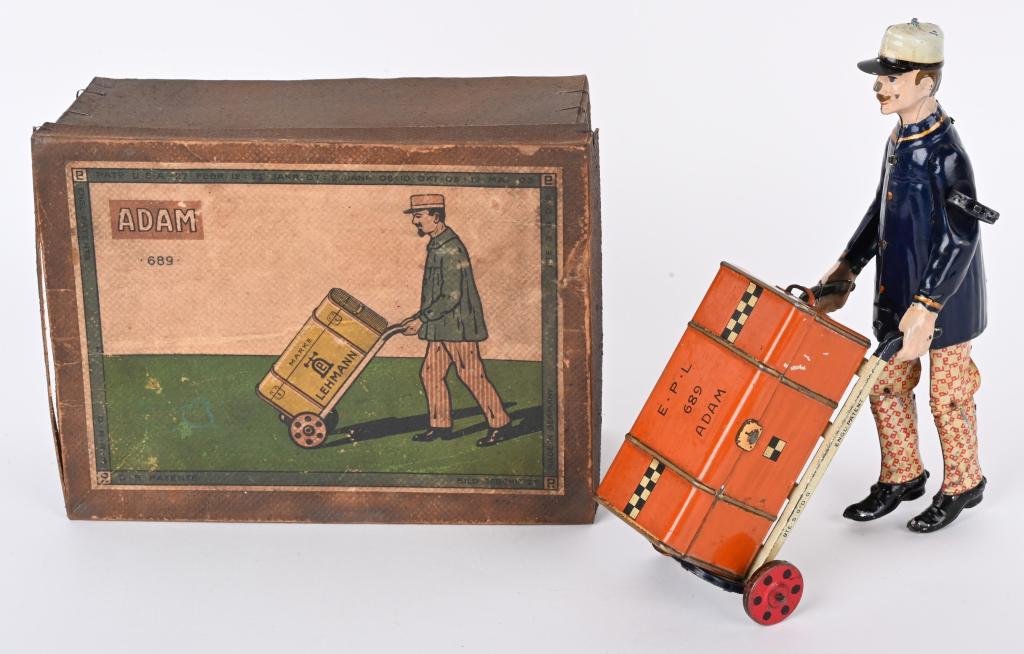 LEHMANN TIN WINDUP ADAM THE PORTER w/ BOX (1 of 9)