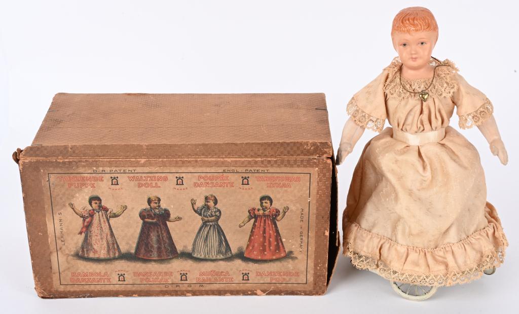 LEHMANN WINDUP WALTZING DOLL w/ BOX (1 of 9)