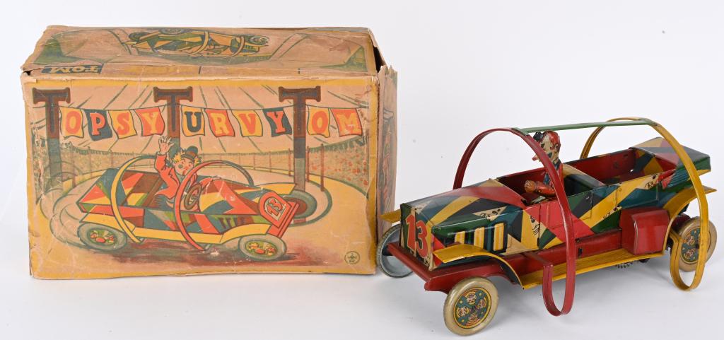 HANS EBERL TIN WINDUP TOPSY TURVY TOM w/ BOX (1 of 10)
