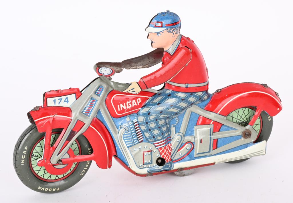INGAP TIN WINDUP CIVILIAN MOTORCYCLE (1 of 4)