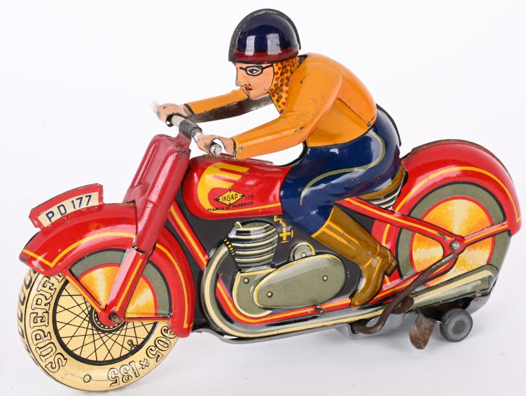 INGAP TIN WINDUP #4 RACING MOTORCYCLE (1 of 4)