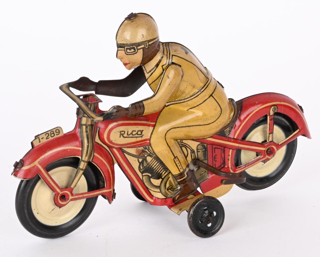 RICO TIN WINDUP #10 RACING MOTORCYCLE (1 of 5)