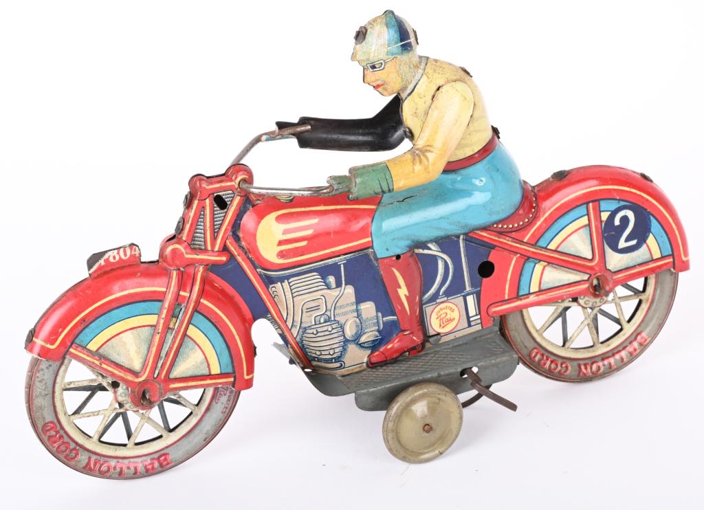 PAYA TIN WINDUP #2 RACING MOTORCYCLE (1 of 6)