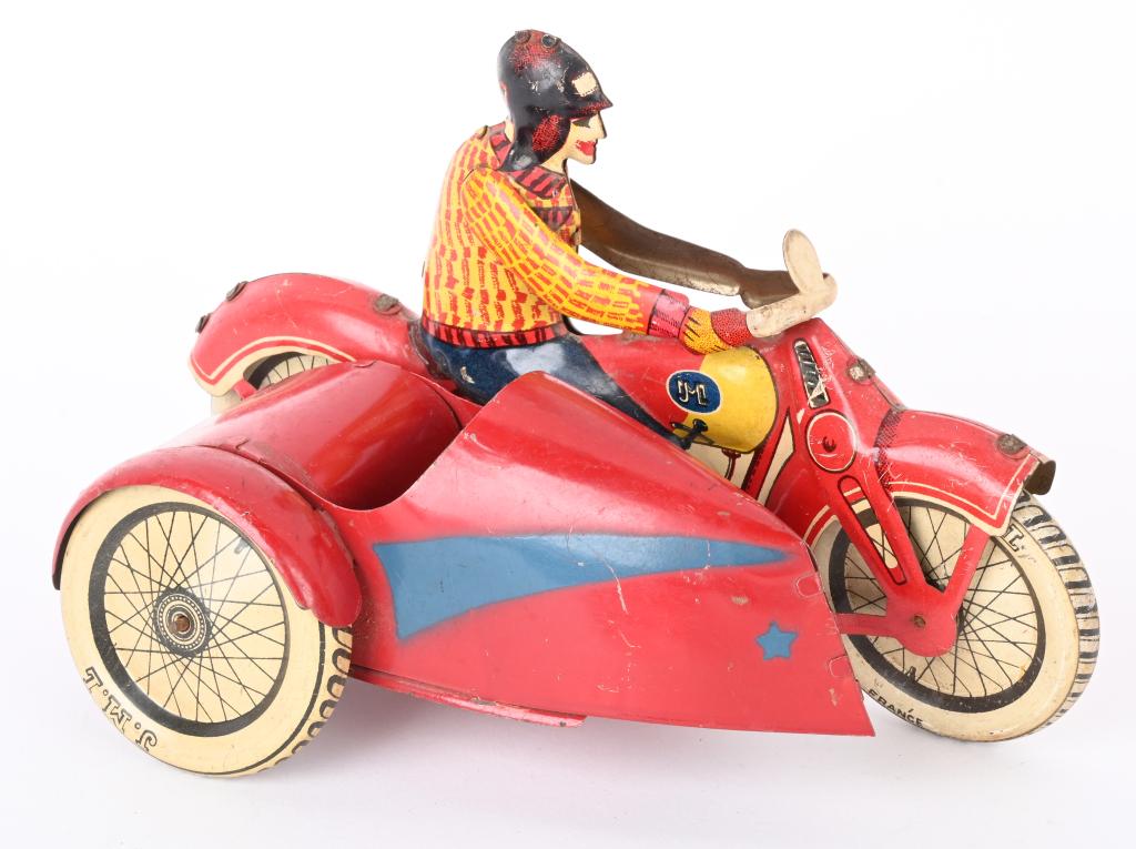 JML TIN WINDUP MOTORCYCLE w/ SIDECAR (1 of 5)
