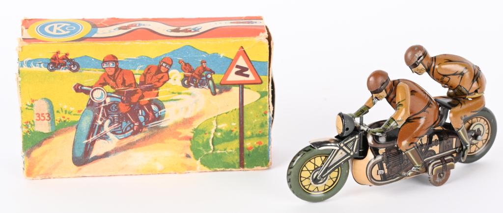 CKO TIN WINDUP DOUBLE MOTORCYCLE w/ BOX (1 of 8)