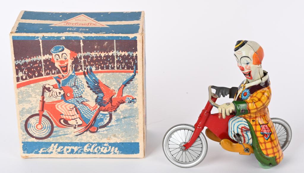 TECHNOFIX TIN WINDUP CLOWN CYCLE w/ BOX (1 of 9)