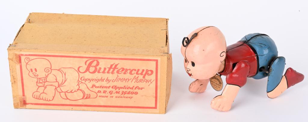 GERMAN TIN WINDUP BUTTERCUP w/ BOX (1 of 10)