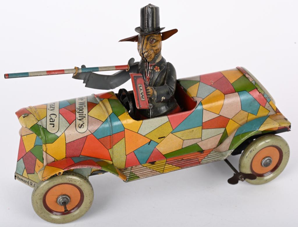DISTLER TIN WINDUP UNCLE WIGGILY CRAZY CAR (1 of 8)