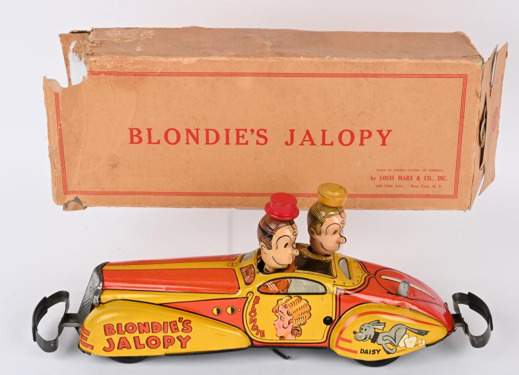 MARX TIN WINDUP BLONDIE'S JALOPY w/ BOX (1 of 7)