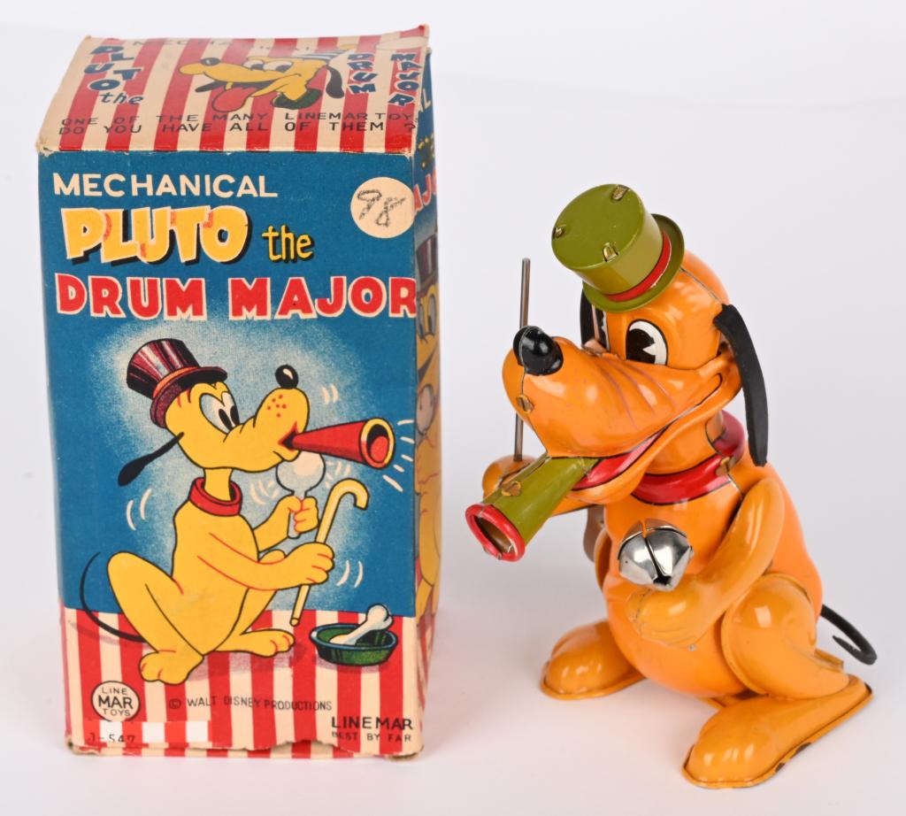 LINEMAR TIN WINDUP PLUTO DRUM MAJOR w/ BOX (1 of 8)