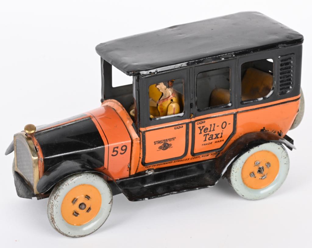 STRAUSS TIN WINDUP YELL-O-TAXI (1 of 7)