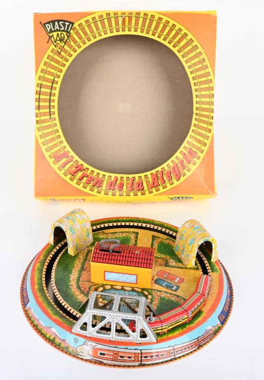 PLASTI MARX WINDUP EL TREN DE LA ALEGRIA w/ BOX (1 of 6)