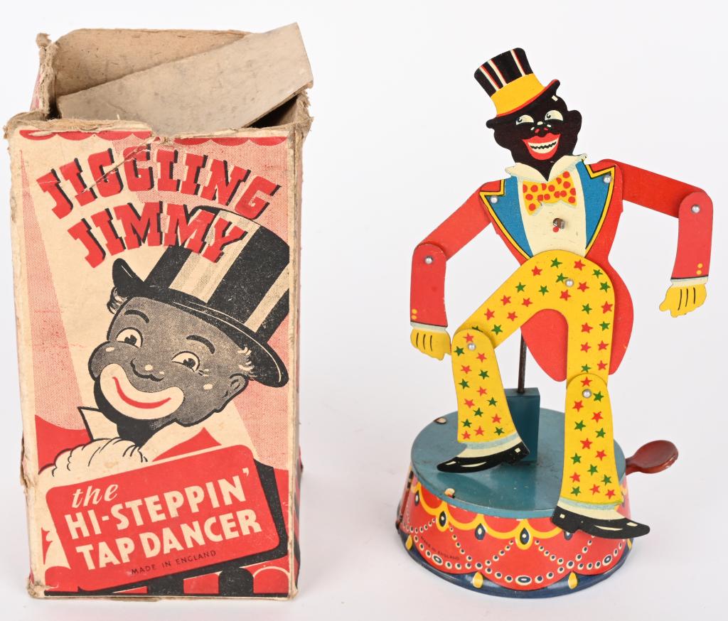 ENGLAND TIN JIGGING JIMMY TAP DANCER w/ BOX (1 of 6)